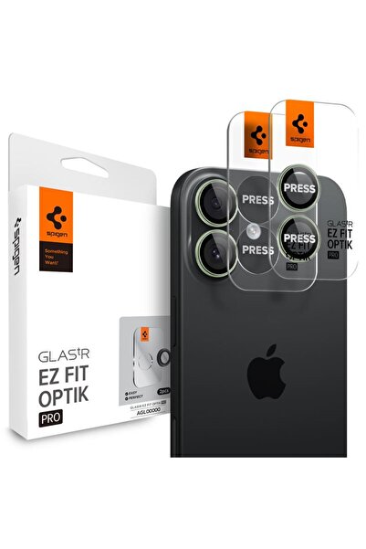 Spigen Γυαλί tR EZ Fit Optik Pro 2 Pack, πράσινο - iPhone 17
