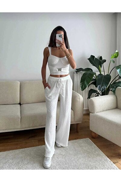 EVOA Γυναικείο Σετ Μπουστιέ με Λεπτομέρεια Κούμπωμα & Παντελόνι