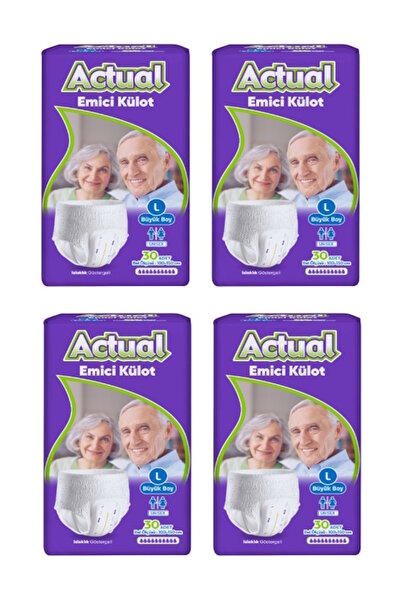 ACTUAL Emici Külot Large 30'lu x 4 Adet