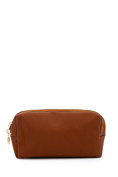 minebag ZC254 Geantă de machiaj pentru femei din țesătură Buzi, maro