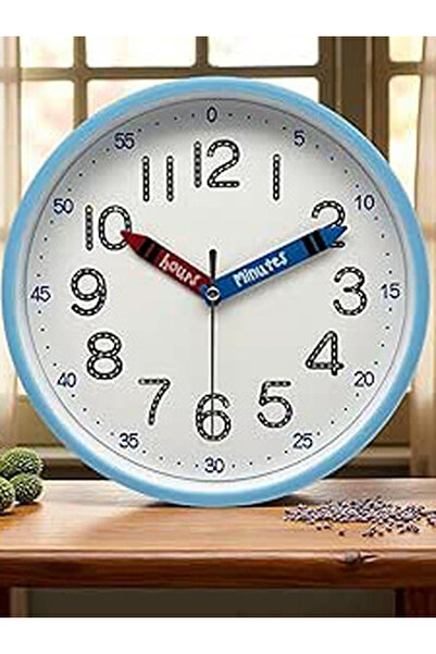Orchid By Styli Kids Wall Clock 25 Cm Blue