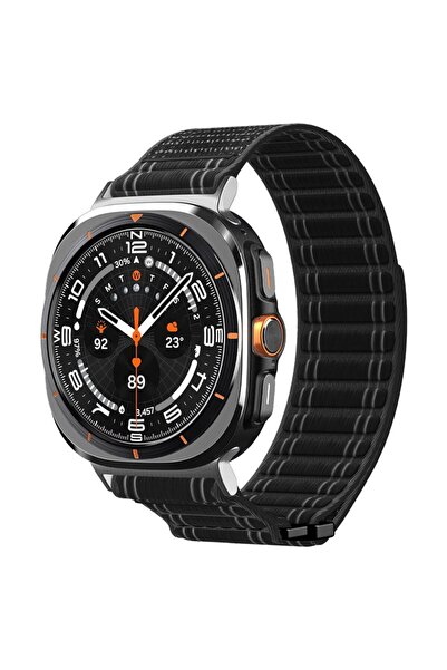 Spigen Υφασμάτινο λουράκι (αυτοκόλλητο), μαύρο - Samsung Galaxy Watch Ultra 47mm