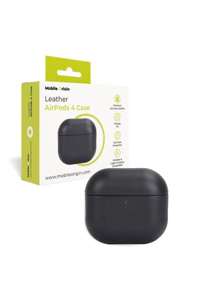 Mobile Origin Δερμάτινη Θήκη, μαύρη - AirPods 4