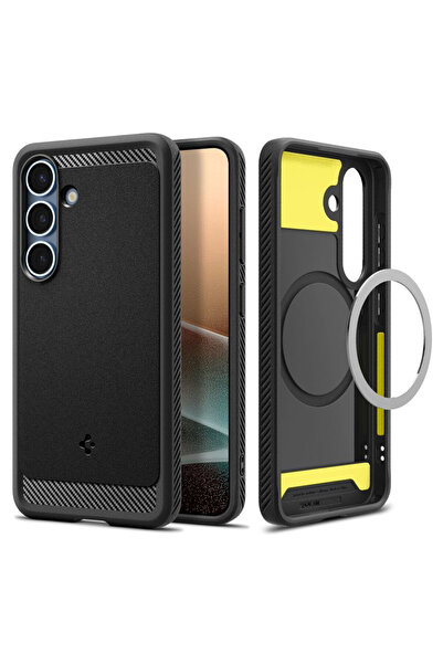 Spigen Ανθεκτική Θήκη MagSafe, ματ μαύρο - Samsung Galaxy S 2025