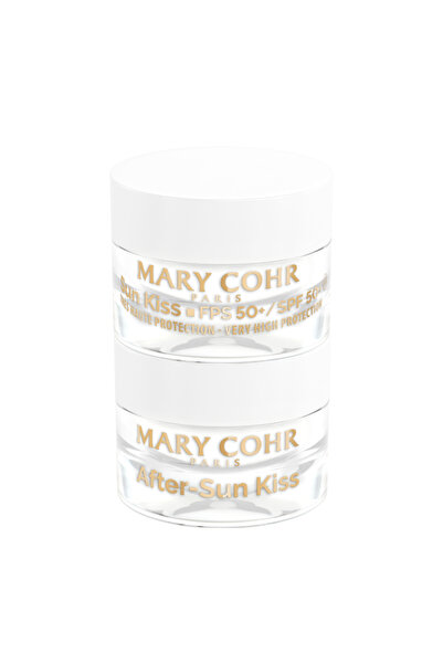 MARY COHR Set protectie si reparare buze Duo Kiss Sun + After Sun SPF50 2x7 ml