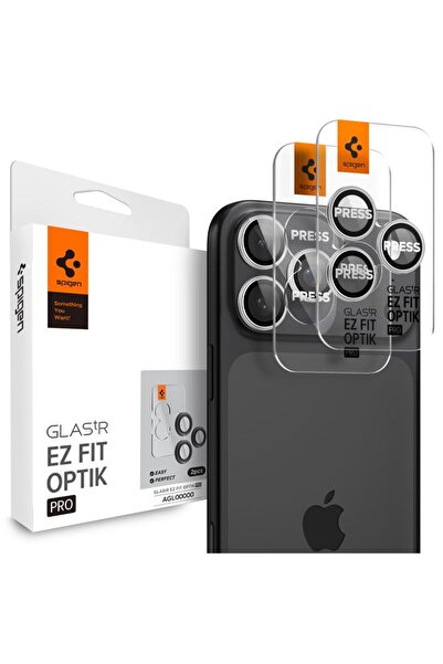 Spigen Γυαλί tR EZ Fit Optik Pro 2 Pack, ασημί - για iPhone 17/16/15/14 Pro /...