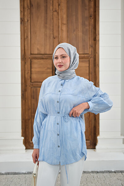 LOCCO Λιτό πουκάμισο - Μπλε - Casual