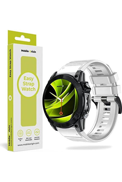 Mobile Origin Εύκολο στην εφαρμογή Λουράκι Σιλικόνης για Ρολόι Garmin 22mm Λευκό