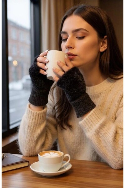 DINCERGROUP Dincer Group Women's 1 Pair Winter Fingerless Thermal Flexible Fl...