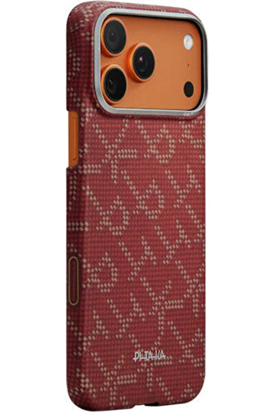 PITAKA Υπέρλεπτη Θήκη, Μονόγραμμα-Χρυσό/Κόκκινο - iPhone 17 Pro Max