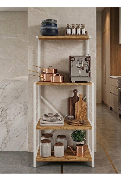 GUİMO Kahve Köşesi Dolabı Mikrodalga Fırın Dolabı Raflı Mutfak Organizer - Mu...