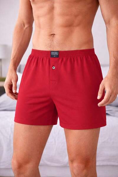 Aytuğ&Mısırlı Egyptian Men's Cotton Ares Shorts Boxer Claret Red