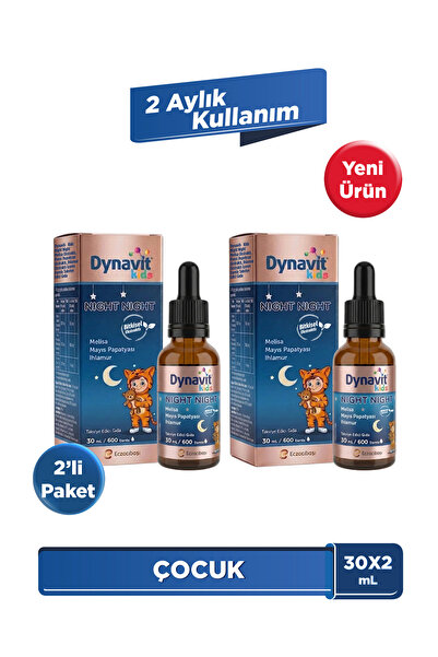 Dynavit Kids Night Night Damla 30mL x2 – Çocuklar için Melisa, Mayıs Papatyas...