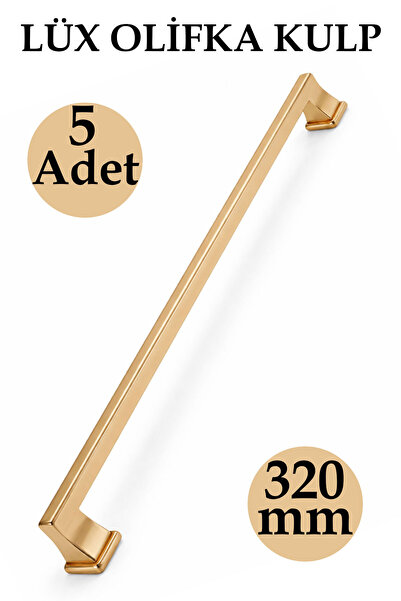 Badem10 OLİFKA Albrifin Çekmece Kulp 320 mm 5 Adet Dolap Kulp Seti Şık Dayanı...