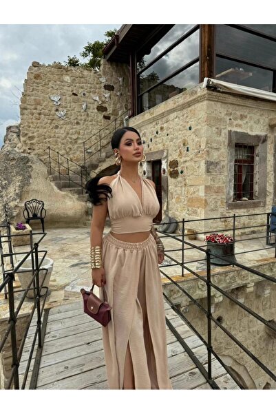 EVOA Γυναικείο Σετ Μποέμ με Δέσιμο στους Ώμους