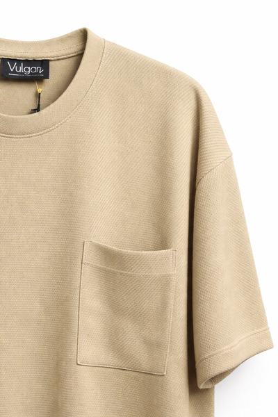ARMY STORE Tricou oversize crem pentru bărbați – Streetwear casual - M