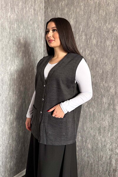 ModaPlaza Women's Plus Size Embroidered Orlon Vest