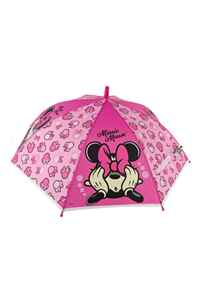 Disney Minnie Mouse Kids Pink- Lightweight Manual Open Rain Umbrella for Girl...