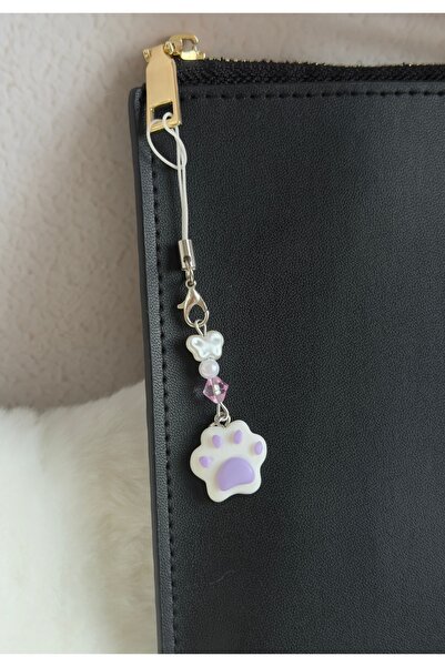 WhimsyWhite Pati Cat Cute Colorful Phone Charm - Handmade Steel Material Phon...