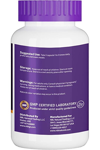 NBL Natural L-Glutamine 500 mg, Amino Acid, Supports Immune Function, Muscle Recovery, 120 Veg Capsules