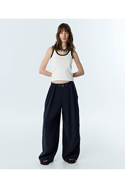 Twist PİLELİ WIDE LEG PANTOLON