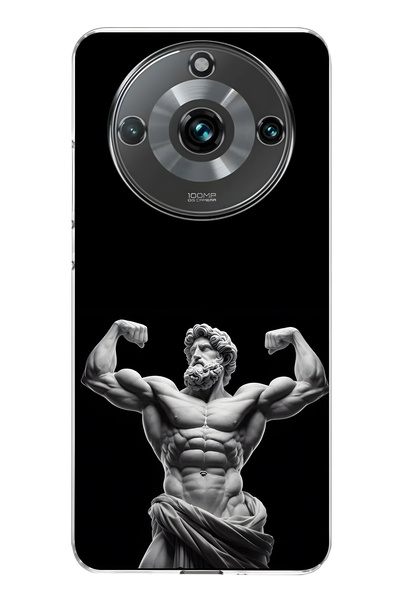 FLAMENKO حافظة هاتف شفافة متوافقة مع Realme 11 Pro / 11 Pro Plus بتصميم تمثال...