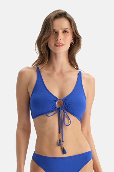 Dagi Top de bikini triunghiular albastru Sax
