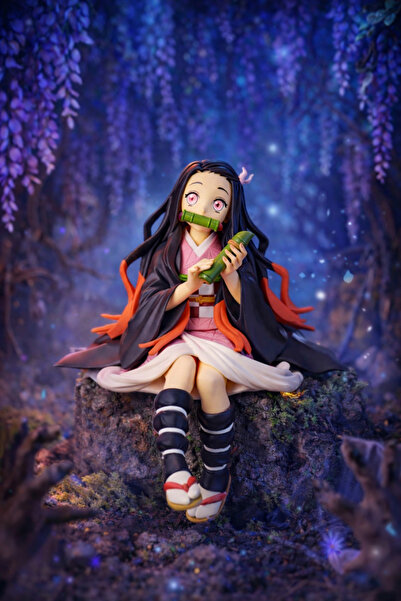 Wonderful Life Demon Slayer Nezuko Figür Oturan Kamado Nezuko Anime Koleksiyo...