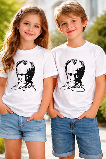 Universal ATATÜRK BASKILI UNISEX TİŞÖRT BEYAZ