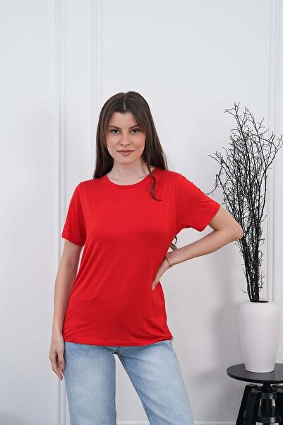 penyebizden Μπλουζάκι από βισκόζη - Κόκκινο