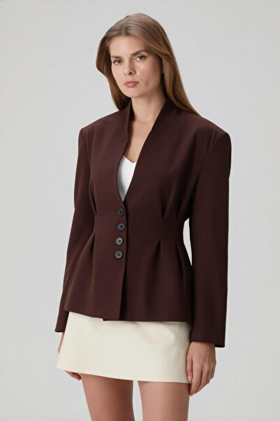 Shopping Shop Σακάκι - Καφέ - Χαλαρή εφαρμογή