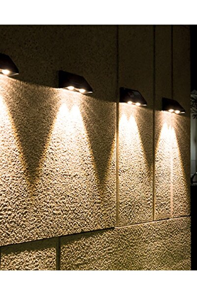 ACK AG60-05801 IP65 3000K Günışığı Solar Led Bahçe Duvar Apliği