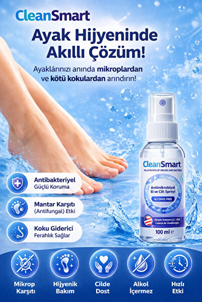 cleansmart Ayak Bakım Spreyi & Koku Giderici Hijyen Spreyi 100 ml