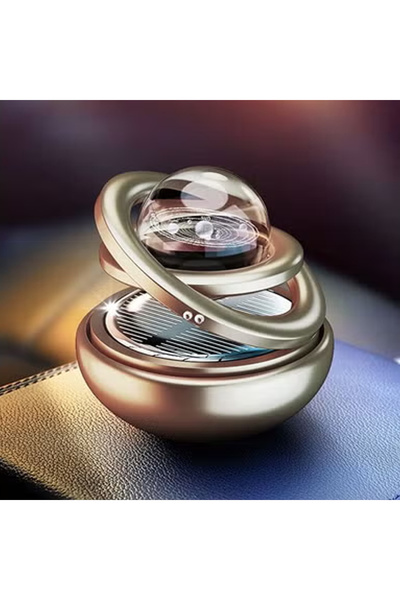 ZCM-HAPPY Car Air Freshener Solar Rotating Aromatherapy Ornament with Interst...