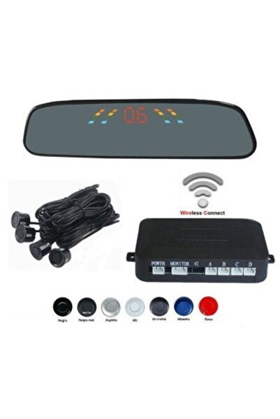 Xenon Bright Ασύρματοι αισθητήρες στάθμευσης με οθόνη καθρέφτη T17 Ασημί