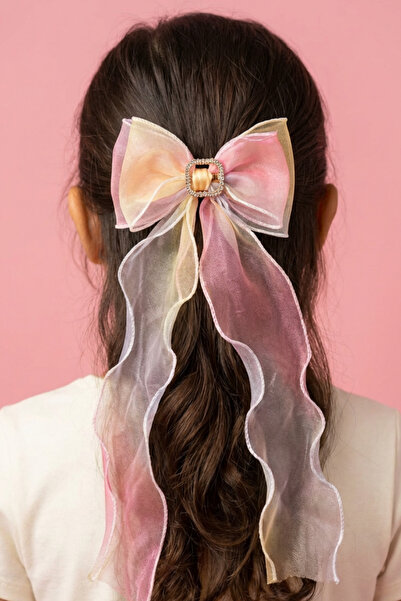 Katia&Bony مشبك أطفال متعدد الألوان بتفاصيل فيونكة مرصعة بالأحجار