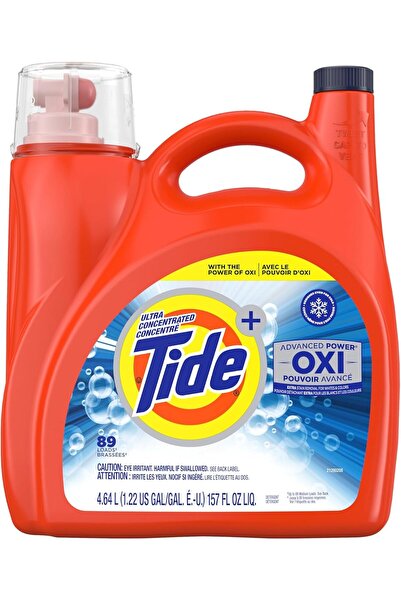 Tide Advanced Power Oxi Liquid Laundry Detergent, Ultra Concentrated, HE Comp...