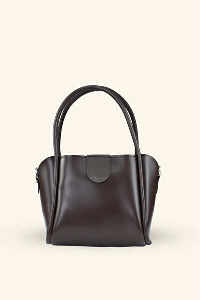 birizmoda Γυναικεία Μίνι Vintage Τσάντα Χειρός και Ώμου - Καφέ