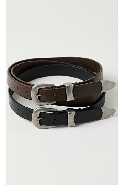 derikem Γυναικεία ζώνη από γνήσιο δέρμα – Αντίκα ασημένια πόρπη, λεπτομέρεια ...