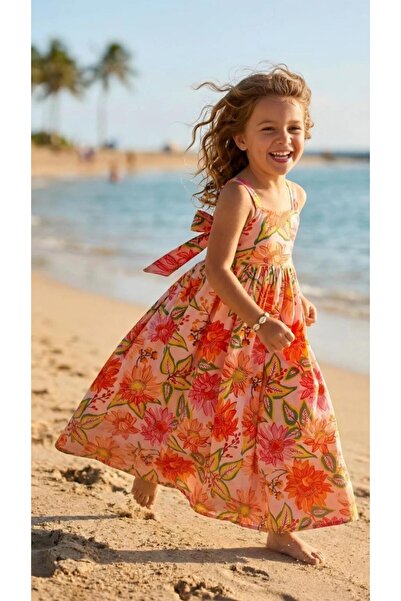 Karaniko Kids Φόρεμα για κορίτσια Sun Dream με φιόγκο στην πλάτη και κοψίματα