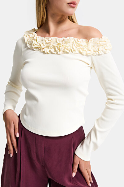 it's basic Γυναικεία Μπλούζα σε Εκρού Κίτρινο w5 από Οργανικό Βαμβακερό Ύφασμ...