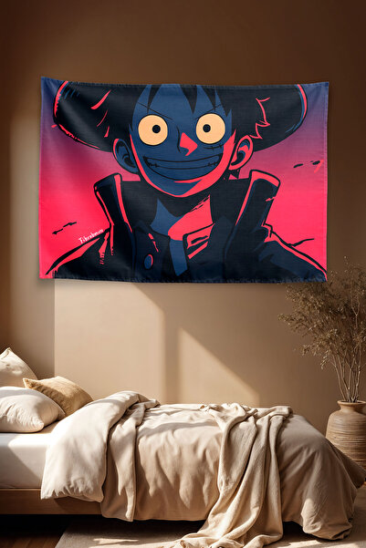 Vagonik One Piece Λούφι Μεγάλα Μάτια Κόκκινο Ηλιοβασίλεμα