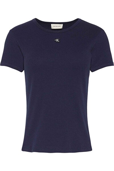 Calvin Klein Women's Brand Logo Navy Blue T-Shirt Suitable for Daily Use Lv04...