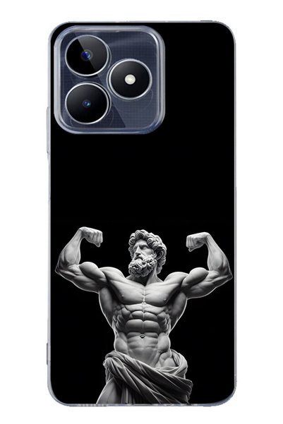 FLAMENKO Realme Note 50 4g Compatible Ancient Sculpture Muscular God Pattern ...