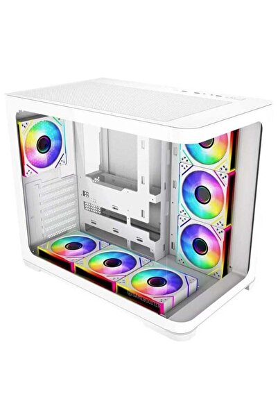 GAMEBOOSTER 850w 80+ BRONZE GB-G2852W-850W Gaming Mid-Tower PC Kasası Beyaz 7...