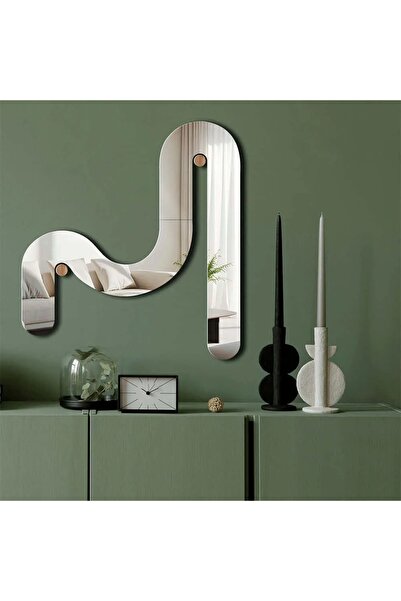 OEM Re-Bloom διακοσμητικός καθρέφτης τοίχου, πλεξιγκλάς/EVA, ασημί, 51 x 56 εκ.