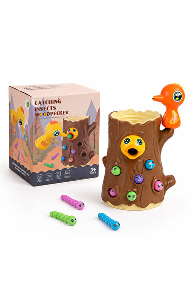 OEM Μαγνητικό παιδικό παιχνίδι ταΐζει τα νεοσσούς, δρυοκολάπτης με σκουλήκια,...
