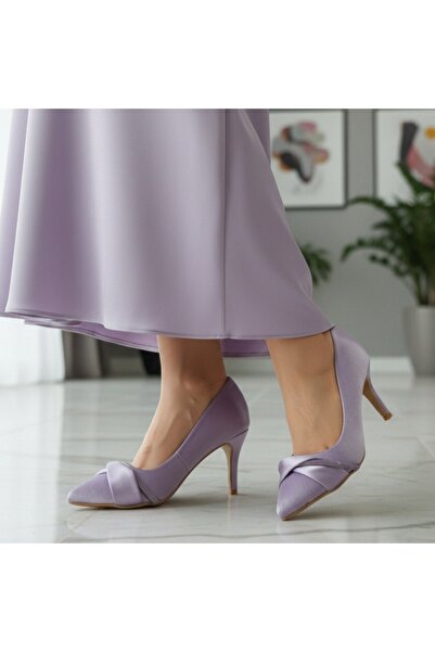 OEM Κομψές γυναικείες γόβες με όψη σατέν και διακοσμητικά στρας, ευέλικτες, FX-8