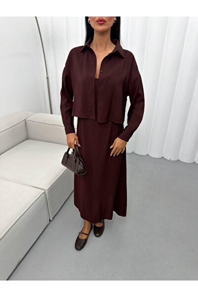 Ekim Store Strappy Dress Shirt Modal Set