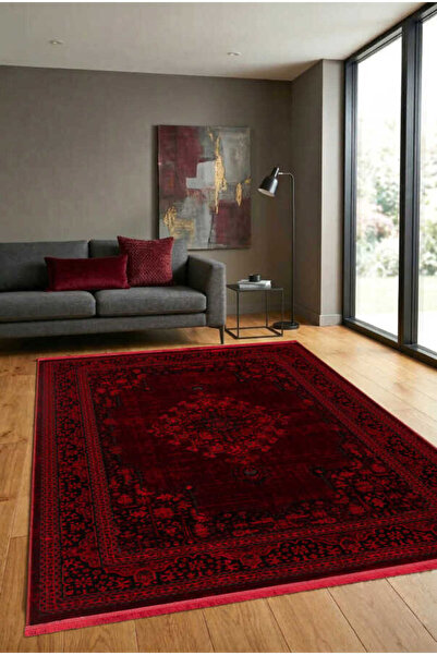 Efor Halı Antique Bordo Halı Modern Dokuma Halı Yumuşak Oturma Odası Salon Ço...